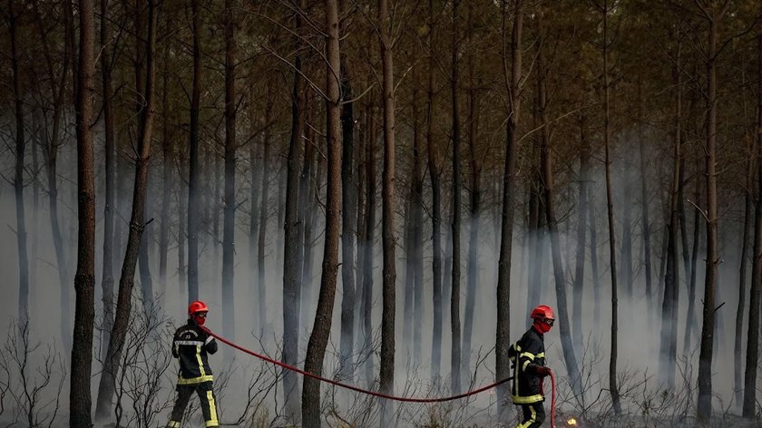 Grote brand bij Bordeaux in de nacht stabiel gebleven