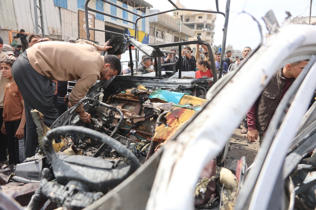 Four dead as Israeli airstrike hits police car in Gaza, health officials say
