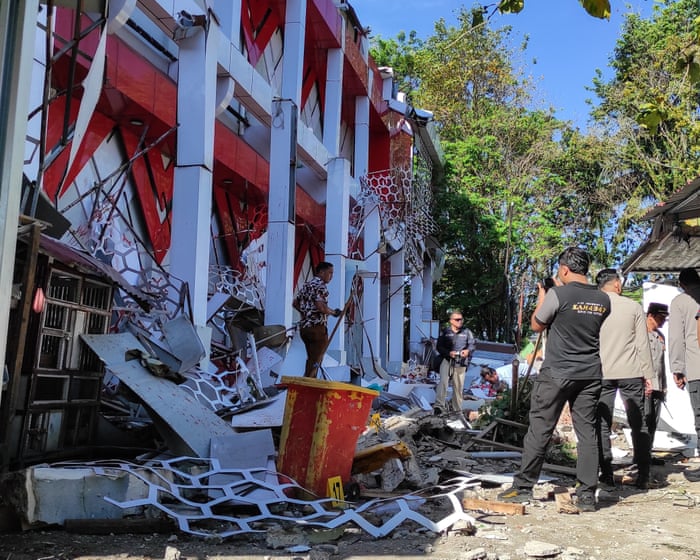 Magnitude 7.4 earthquake strikes in Indonesia, sparking tsunami alert