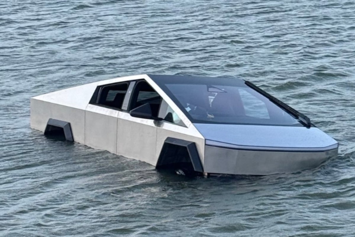 Cybertruck driver arrested after he’s accused of careening into lake with Tesla set to ‘Wade Mode’