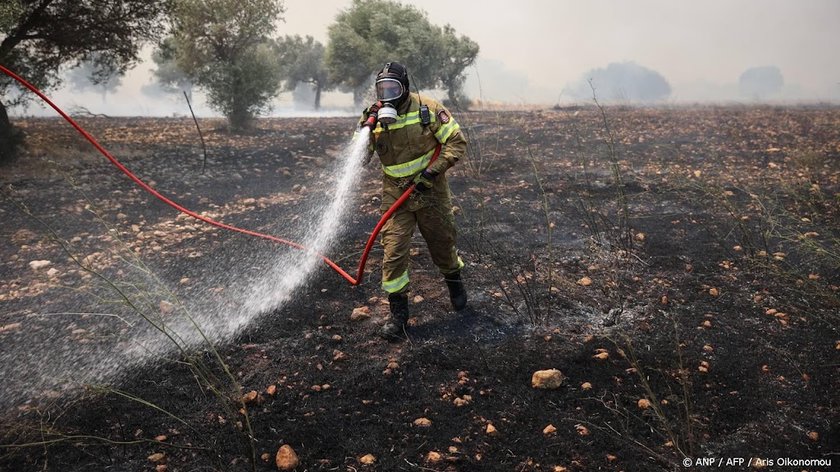 Natuurbrand bij Athene grotendeels onder controle