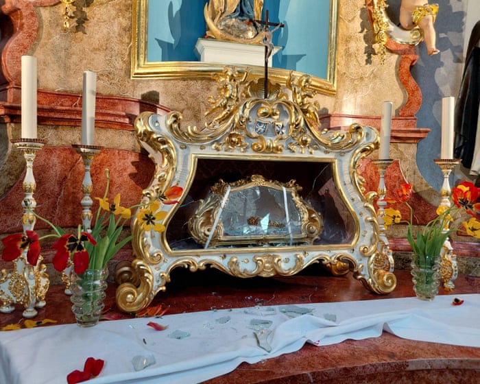 Czech police find stolen skull of medieval saint encased in concrete