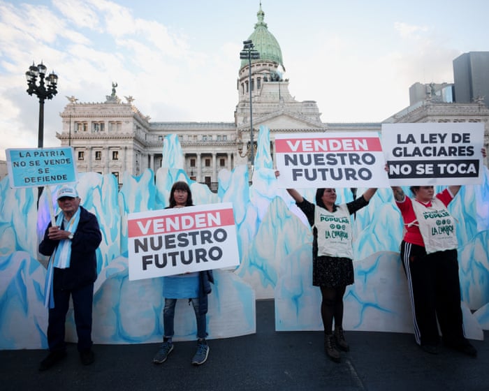Argentina approves Milei’s glacier mining bill amid environmental protests