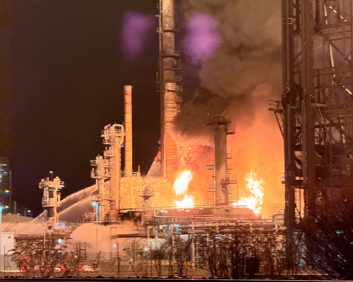 Australia news live: Viva refinery looking into ‘equipment failure’ behind massive blaze; shares suspended pending damage announcement