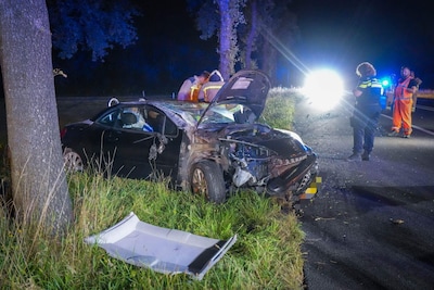 Vrouw bijt agent in arm na harde botsing met auto tegen boom