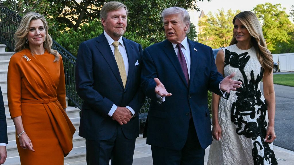 Willem-Alexander en Máxima aan tafel met Trump, koning hamert op belang partners