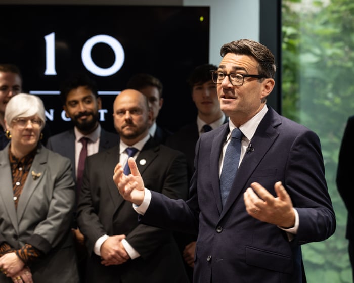 Andy Burnham spends first working day at new No 10 North in Manchester – UK politics live