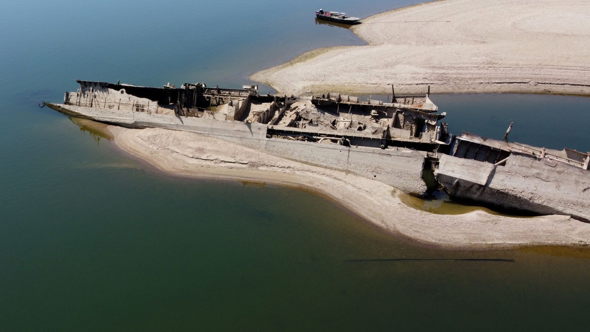 Sunken Nazi warships emerge from the Danube as water levels drop to record lows
