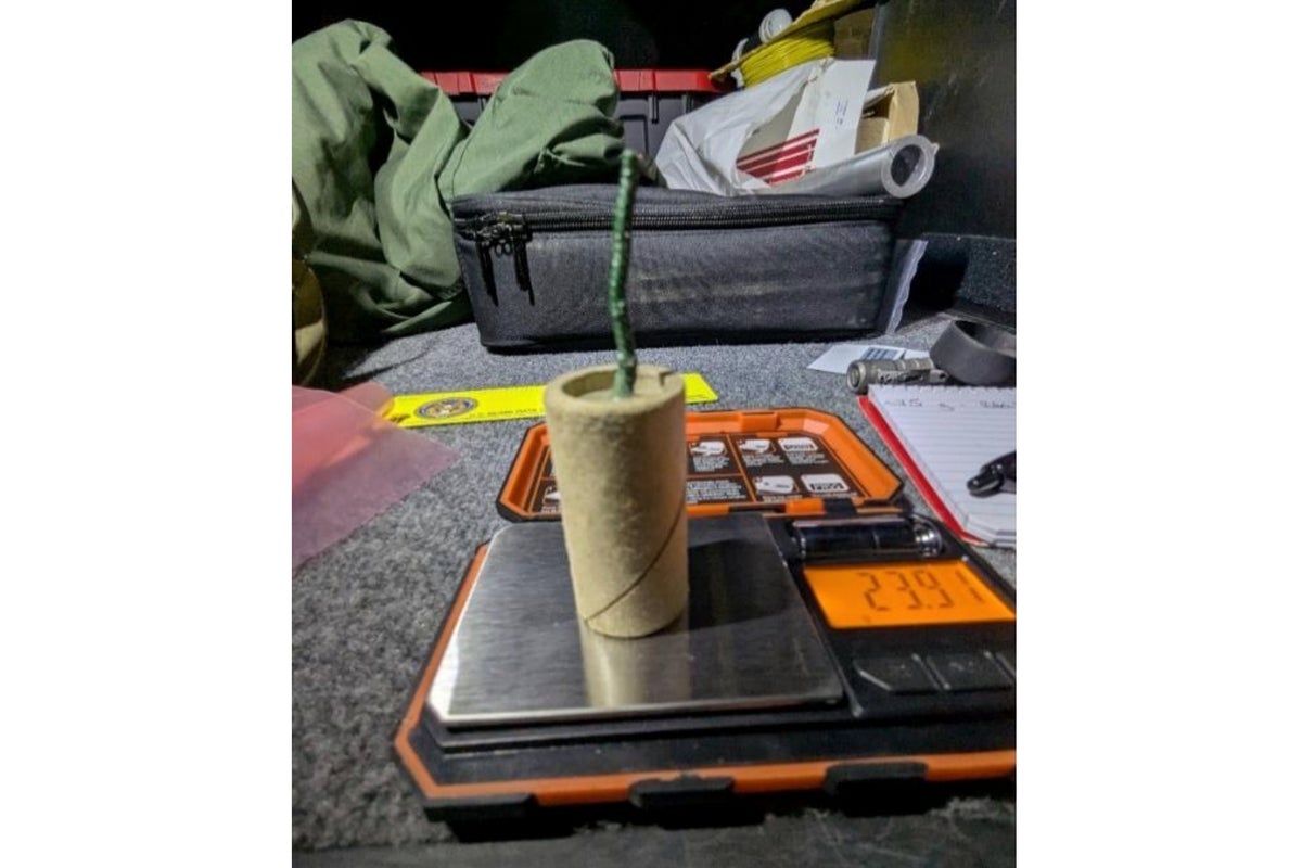 Bomb found in man’s carry-on bag at airport alongside a 15-minute timer, police say