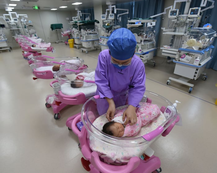 China’s population falls again as birthrate hits record low