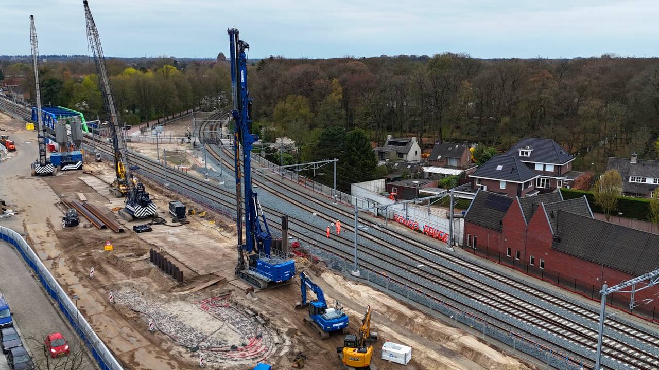 Heiwerk oorzaak verzakking spoor bij Vught, treinen rijden zaterdag weer