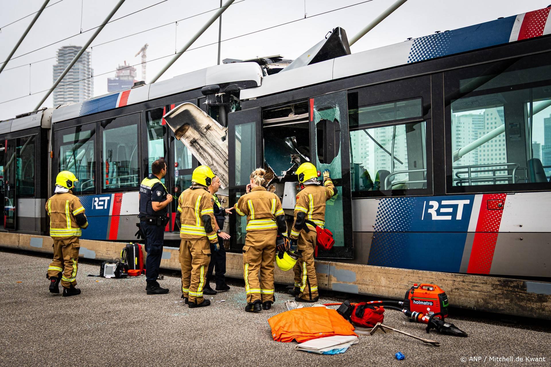 Botsing trams op Erasmusbrug: 18 gewonden, 2 zwaargewond