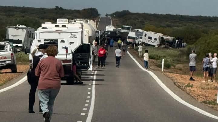 Breaking: Four seriously injured after car hits caravan in WA