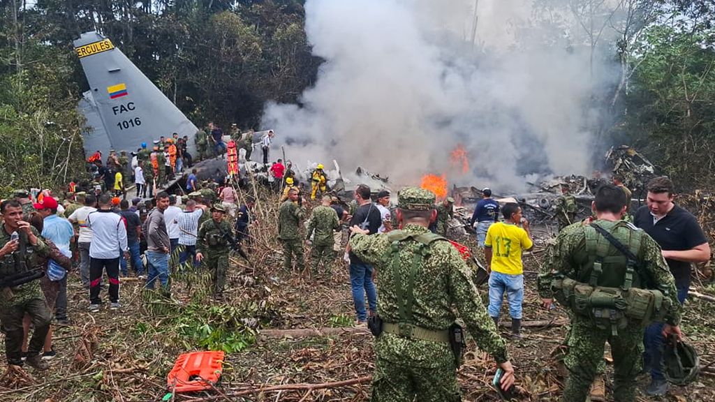 Ruim 30 doden na crash militair vliegtuig in Colombia, ook meer dan 80 gewond