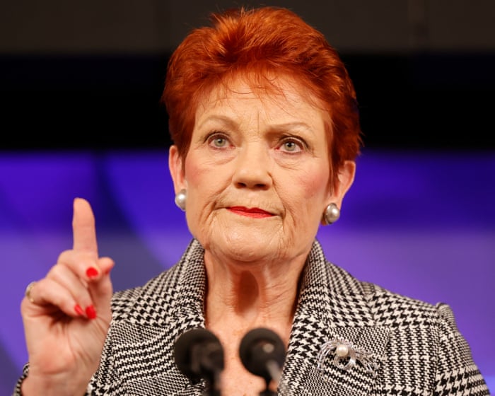 Australia news live: PM says Pauline Hanson should not ‘talk Australia down’ when overseas