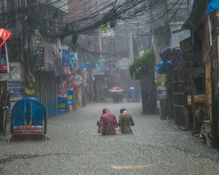 ‘We have lost everything’: extreme rainfall across Asia brings flash floods and typhoons
