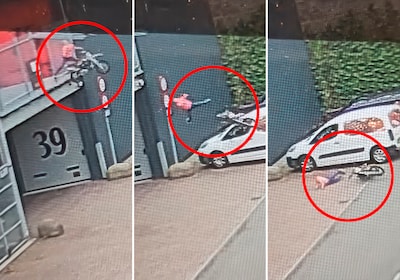 Oppas laat kind (8) rijden op crossmotor, jongen stort 3,5 meter van parkeerdek en belandt op ic