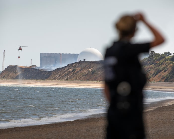 Suffolk wildfire near Sizewell nuclear plant ‘stabilising’ after 24 hours