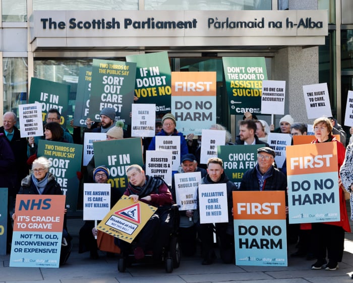 Scottish parliament votes against legalising assisted dying
