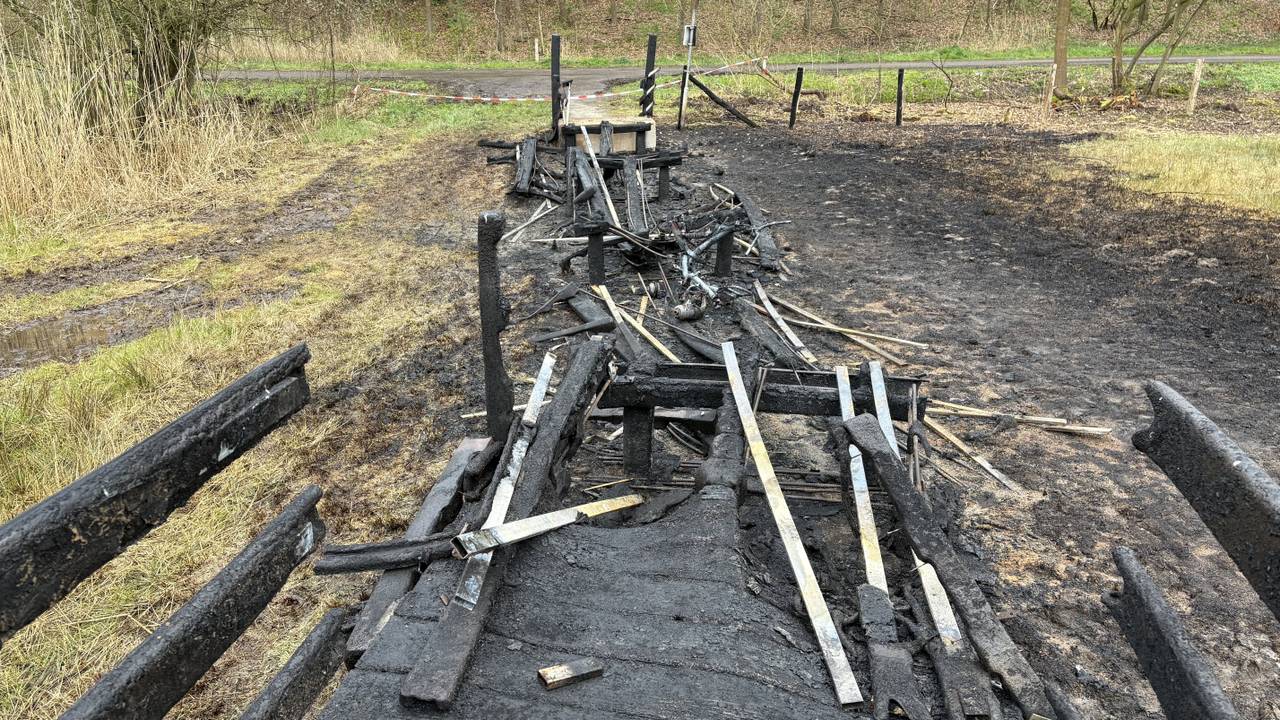Geliefd bruggetje zwaar beschadigd bij brand, buurt vermoedt brandstichting