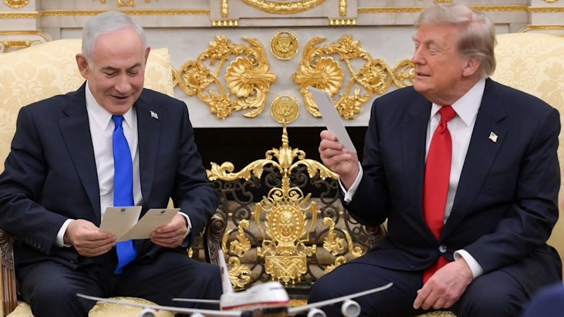 ‘Don’t need him to tell me that’: Trump rebukes Netanyahu as they meet on Iran