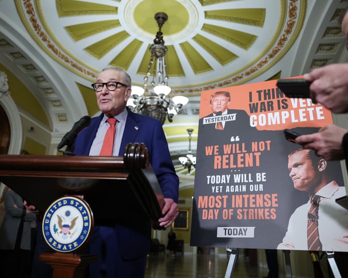 Democrats urged to reclaim anti-war identity amid Trump’s assault on Iran