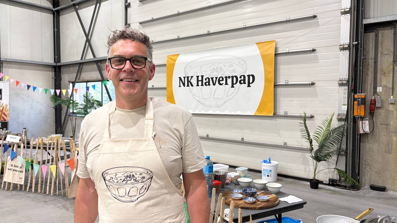 Zwoegen tijdens het NK Haverpap: 'Het is heel gezond en voedzaam'
