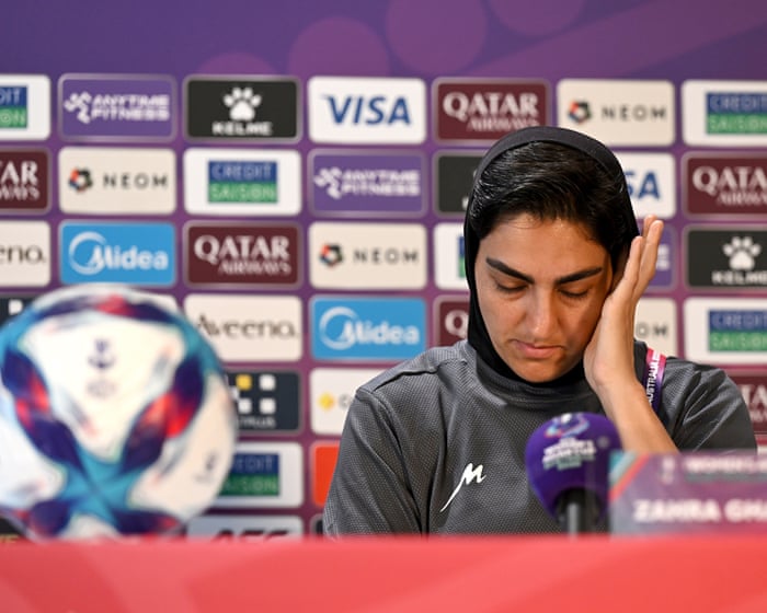 Captain of Iranian women’s football team leaves Australia after initially accepting offer of asylum