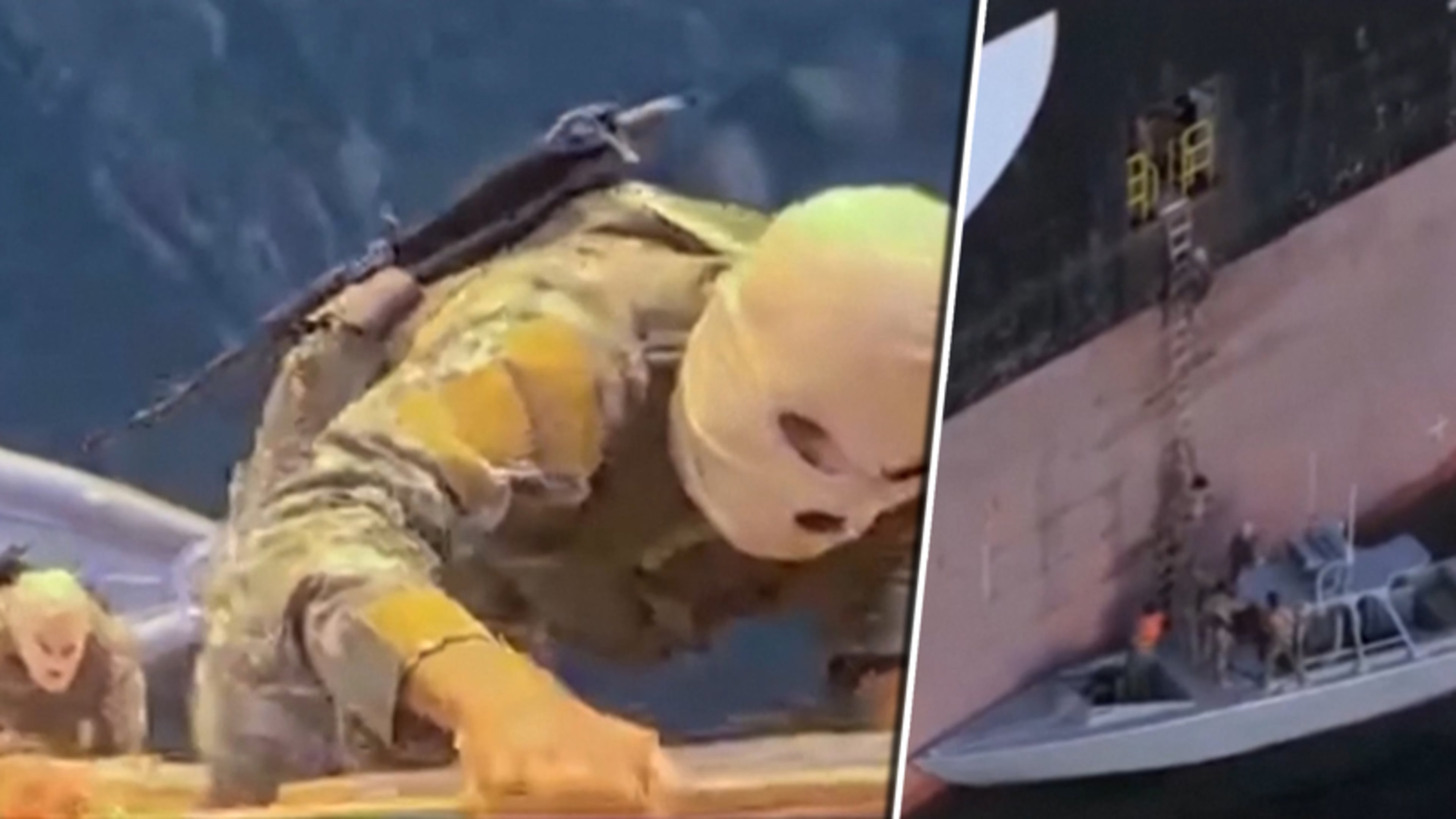 Beelden: Iraanse leger entert containerschepen en vergroot spanningen in Straat van Hormuz