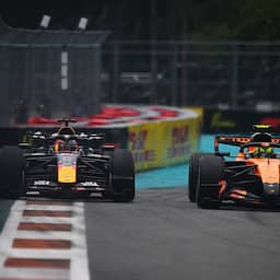 Verstappen vijfde in enerverende GP Miami, winnaar Antonelli blijft Norris net voor
