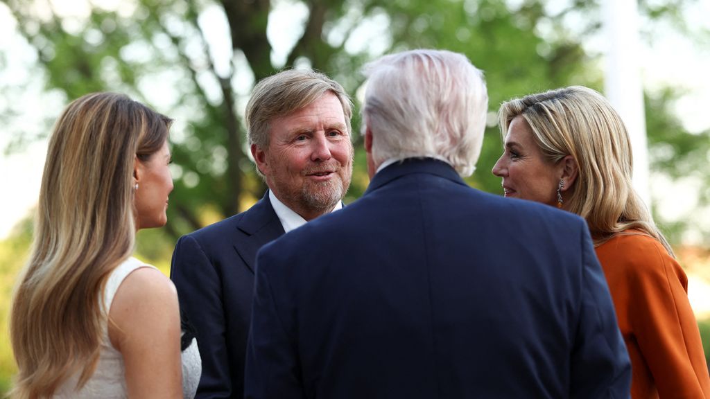 Willem-Alexander en Máxima aan tafel met Trump, koning hamert op belang partners