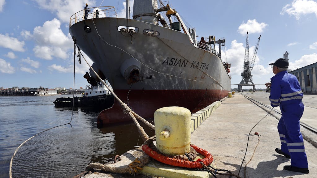 Cuba ontvangt humanitaire hulp: schip met voedsel en medicijnen aangekomen