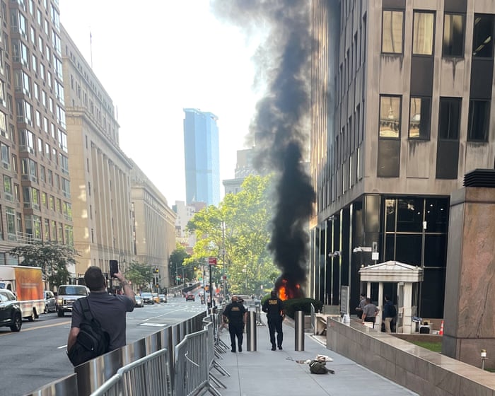 Suspect held after explosion at FBI building in New York City