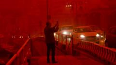 Man dies in Athens storm as Saharan dust shrouds Crete