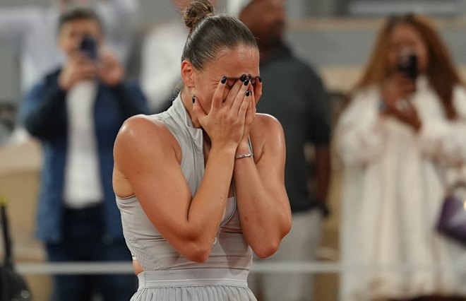 Tearful Kostyuk creates Ukrainian tennis history amid tragedy in home country