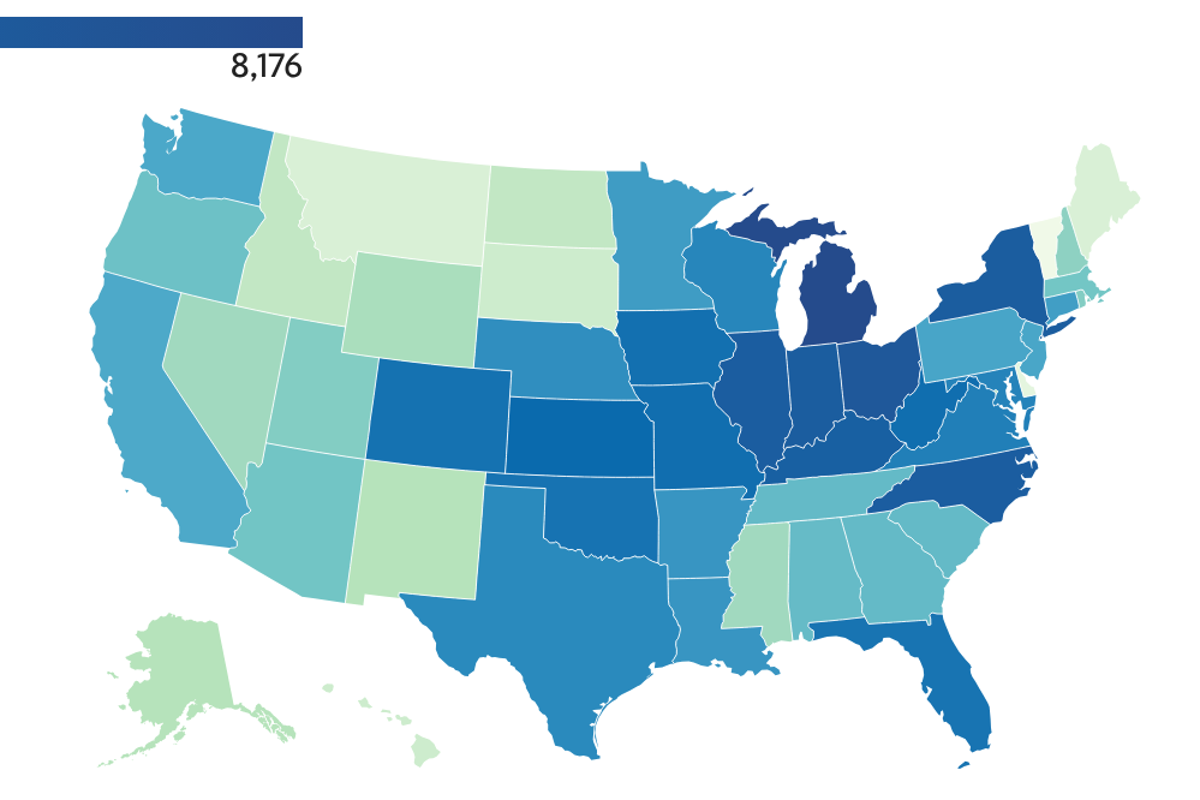 Mapped: More than 16,000 cases of diarrhea-causing parasite now reported across US