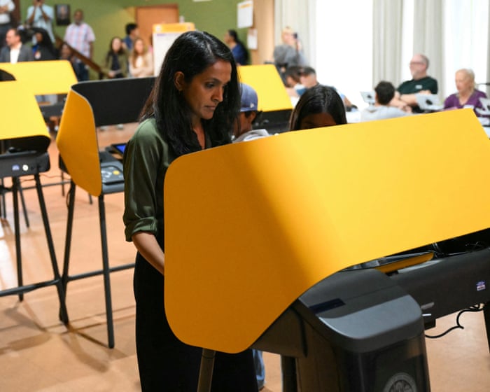 Millions vote in high-stakes US primaries including California governor, LA mayor and Iowa Senate – live