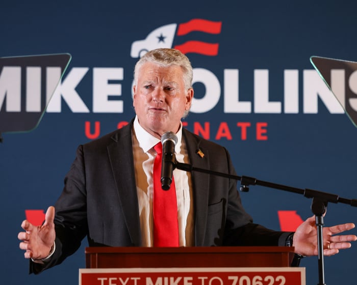 Trump-backed candidate wins primary to face Jon Ossoff in Georgia midterms – US politics live