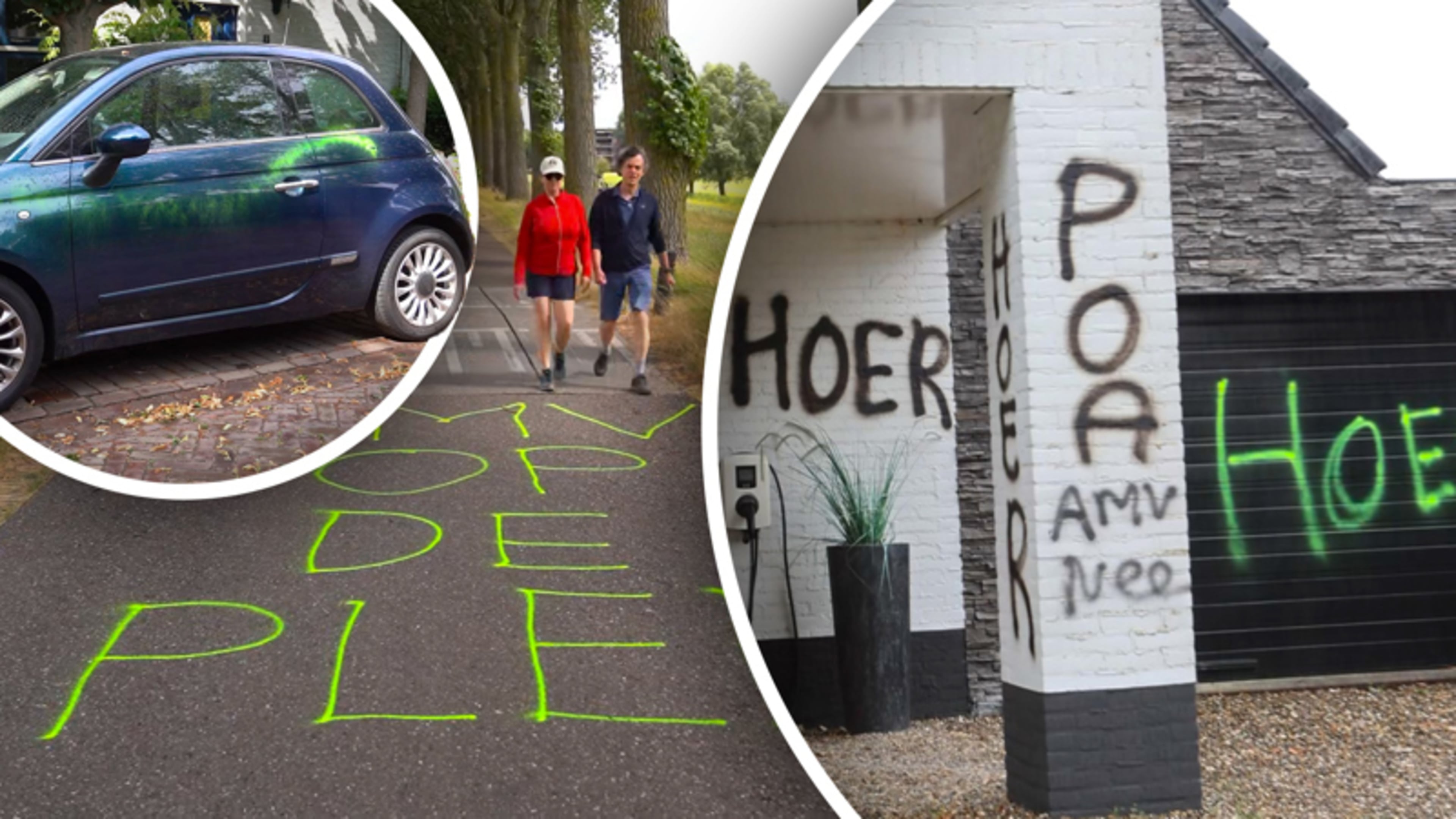 Huizen in Engelen beklad met anti-azc-teksten om komst asielzoekerscentrum