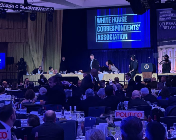 Suspect ‘armed with knives and guns’ charged after shooting at White House correspondents’ dinner – as it happened