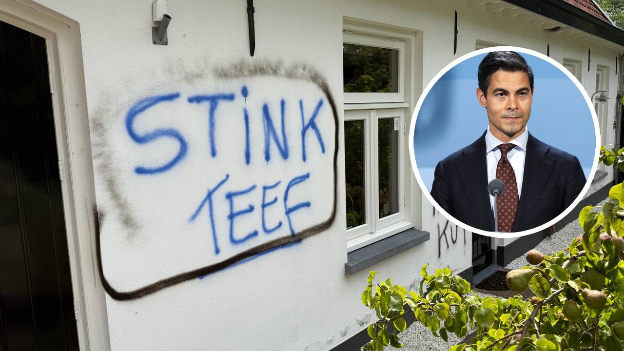 Premier Rob Jetten over bekladdingen Engelen: 'Lelijk vandalisme'