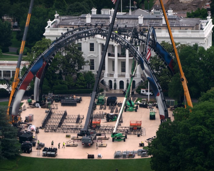 UFC arena under construction on White House lawn to mark Trump’s 80th birthday