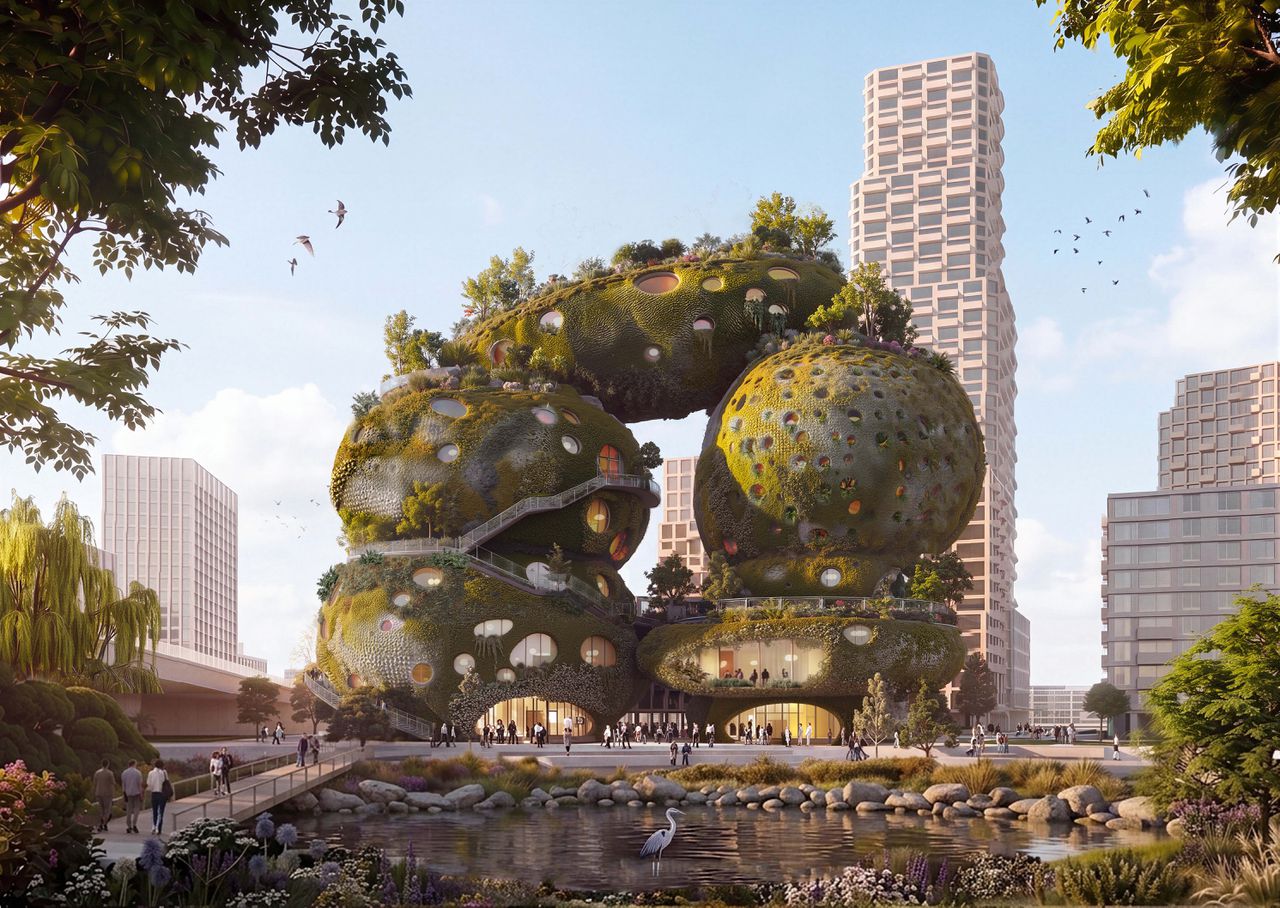 Architectenbureau MVRDV maakt winnend ontwerp voor veelbesproken ‘iconisch duurzaam gebouw’ in Rotterdam