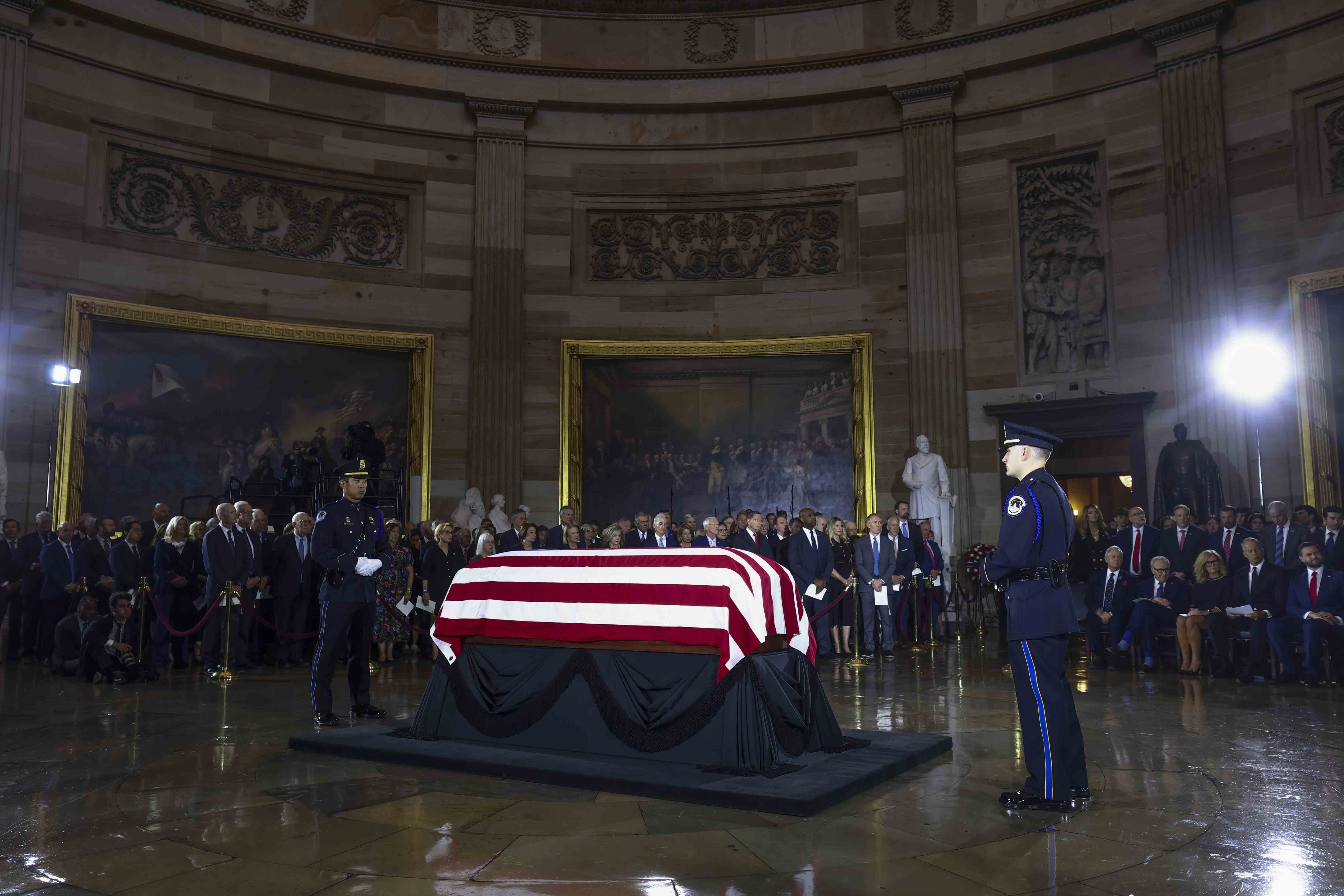 In a day of tributes, Lindsey Graham is remembered as a tireless Washington mainstay