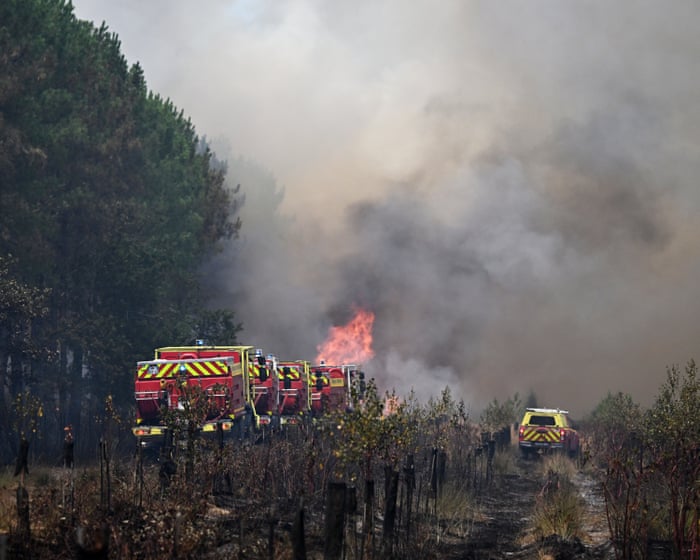 Firefighters hasten efforts to contain massive wildfires in France and Spain ahead of heatwave – Europe live