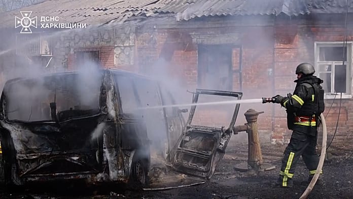 Russia strikes Kharkiv residential district as drone attacks escalate