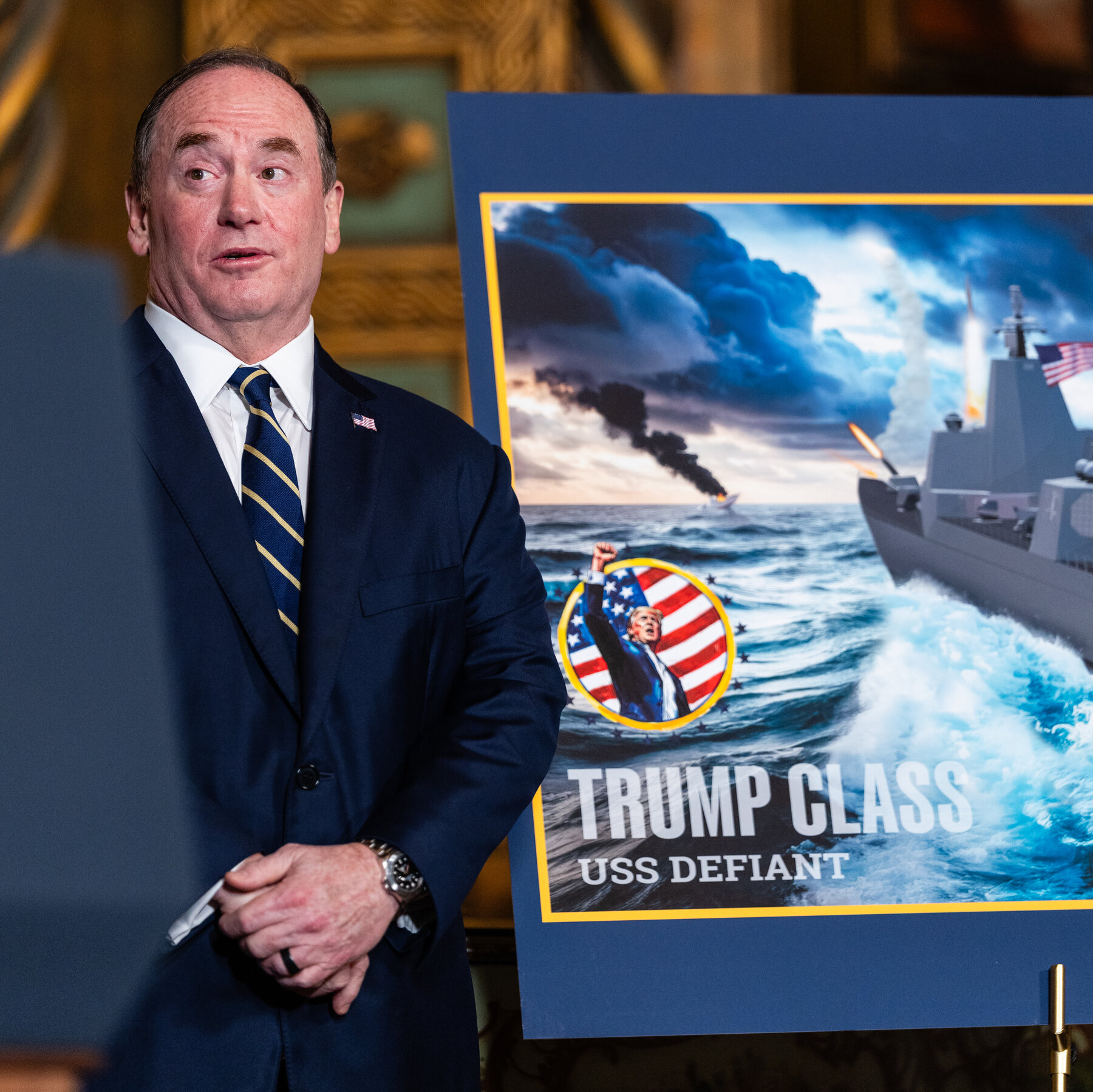 Trump’s Dreams for a Battleship Led to His Navy Secretary’s Ouster