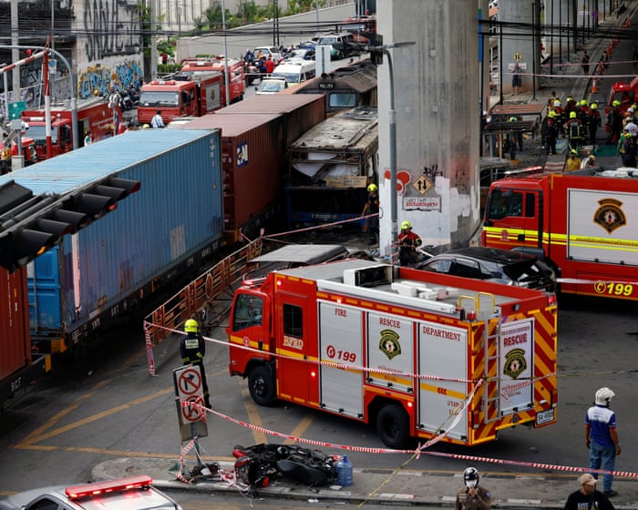 At least eight people killed in Bangkok rail crossing collision