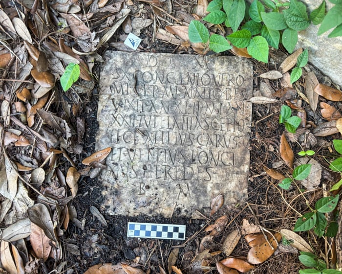Ancient Roman gravestone found in New Orleans back yard returned to Italy