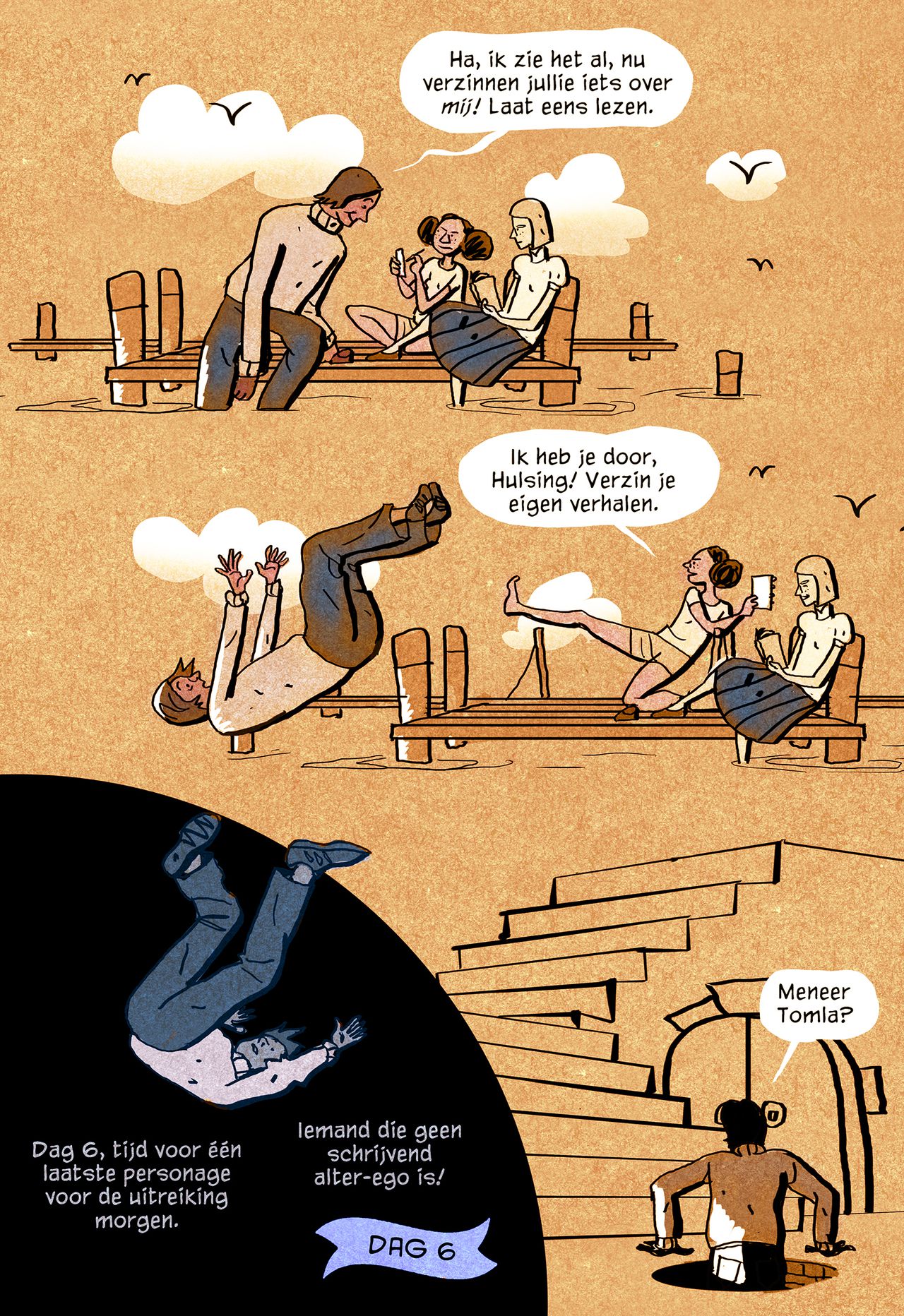 Prijswinnend striptekenaar Milan Hulsing ging in gesprek met zijn eigen personages: ‘Moeilijke types'
